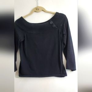 3/4 Sleeves Black Sweater Pair With Jeans or Skirt or Suit